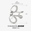 Gold Rings for Women Adjustable Thumb Ring for Women Finger Ring Chunky Gold Silver Rings Anillos Para Mujer Stainless Steel New Year Anniversary - view 3