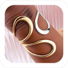 Gold Rings for Women Adjustable Thumb Ring for Women Finger Ring Chunky Gold Silver Rings Anillos Para Mujer Stainless Steel New Year Anniversary - A-Gold Silver