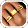 Chunky Gold Rings for Women Stackable Statement Ring - C. Twisted Stackable Rings 7