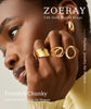 Chunky Gold Rings for Women Stackable Statement Ring - view 2