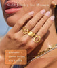 Chunky Gold Rings for Women Stackable Statement Ring - view 4