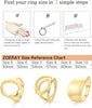 Chunky Gold Rings for Women Stackable Statement Ring - view 5