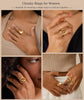 Chunky Gold Rings for Women Stackable Statement Ring - view 6