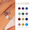 Gold Rings for Women Birthstone Adjustable Flower Jewelry - view 6