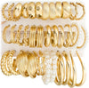 18 Pairs Gold Hoop Earrings for Women, Chunky Statement Hoops Set - main view