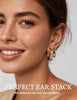 18 Pairs Gold Hoop Earrings for Women, Chunky Statement Hoops Set - view 3