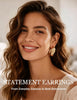 18 Pairs Gold Hoop Earrings for Women, Chunky Statement Hoops Set - view 5