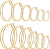 18 Pairs Gold Hoop Earrings for Women, Chunky Statement Hoops Set - Gold-14K-12 Pairs