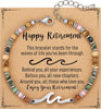 Wave Bracelet Friendship Bracelet for Women with Inspirational Card - Retirement