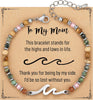 Wave Bracelet Friendship Bracelet for Women with Inspirational Card - Mom