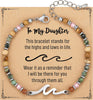 Wave Bracelet Friendship Bracelet for Women with Inspirational Card - Daughter