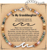Wave Bracelet Friendship Bracelet for Women with Inspirational Card - Granddaughter