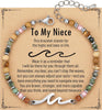 Wave Bracelet Friendship Bracelet for Women with Inspirational Card - Niece