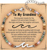 Wave Bracelet Friendship Bracelet for Women with Inspirational Card - Grandma