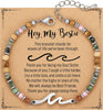 Wave Bracelet Friendship Bracelet for Women with Inspirational Card - Bestie