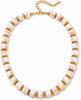 Colorful Chunky Beaded Necklace for Women with Acrylic Statement Choker Large Beaded Necklace Square Acrylic Beads 18K Gold Plated Ball Pendant - Mix White