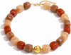 Colorful Chunky Beaded Necklace for Women with Acrylic Statement Choker Large Beaded Necklace Square Acrylic Beads 18K Gold Plated Ball Pendant - Mix Khaki