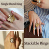 12 PCS Chunky Gold Plated Rings for Women Statement Flower Ring Set - view 4