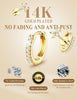 Gold Stud Earrings for Women - 14k Gold Plated Surgical Stainless Steel Flat back Earrings Set Small Huggie Hoop Flatback Earring Screw Back - view 4