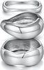 Chunky Gold Bangle Bracelets for Women 14K Gold Plated Cuff Bracelets Stack with Dainty Gold Bracelet Sets Fashion Jewelry Gift - Silver-3pc-013