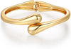 Chunky Gold Bangle Bracelets for Women 14K Gold Plated Cuff Bracelets Stack with Dainty Gold Bracelet Sets Fashion Jewelry Gift - 1pc-Gold-TwinDrop
