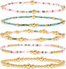 Gold Bracelets for Women, Beaded Cross Stack, Set-1 - Colors-4
