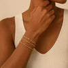 Gold Bracelets for Women, Beaded Cross Stack, Set-1 - view 3
