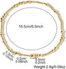 Gold Bracelets for Women, Beaded Cross Stack, Set-1 - view 4