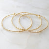Gold Bracelets for Women, Beaded Cross Stack, Set-1 - view 6