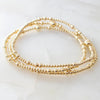 Gold Bracelets for Women, Beaded Cross Stack, Set-1 - view 7