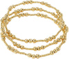 Gold Beaded Cross Bracelet Stack Set for Women with Stretch Fit - Colors-15