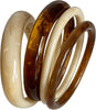 Acrylic Bangles Bracelets for Women with Irregular Acrylic Resin Chunky Bracelets Geometric Fashions Thick Statement bangle Set - main view
