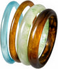 Acrylic Bangles Bracelets for Women with Irregular Acrylic Resin Chunky Bracelets Geometric Fashions Thick Statement bangle Set - Sea Glass