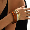 Acrylic Bangles Bracelets for Women with Irregular Acrylic Resin Chunky Bracelets Geometric Fashions Thick Statement bangle Set - view 4