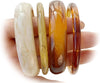 Acrylic Bangles Bracelets for Women with Irregular Acrylic Resin Chunky Bracelets Geometric Fashions Thick Statement bangle Set - Amberglow Resin Bangle