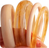 Acrylic Bangles Bracelets for Women with Irregular Acrylic Resin Chunky Bracelets Geometric Fashions Thick Statement bangle Set - Amber Resin Bangle