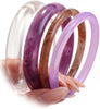 Acrylic Bangles Bracelets for Women with Irregular Acrylic Resin Chunky Bracelets Geometric Fashions Thick Statement bangle Set - Lavender Clear