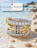 Gold Stackable Rings for Women 18K Gold Plated Interlocked Stack Rings Set Silver Gold Mixed Metals Multi Ring Statement Thumb Rings Cubic Zirconia - view 6