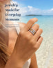 Gold Stackable Rings for Women 18K Gold Plated Interlocked Stack Rings Set Silver Gold Mixed Metals Multi Ring Statement Thumb Rings Cubic Zirconia - view 2