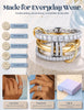 Gold Stackable Rings for Women 18K Gold Plated Interlocked Stack Rings Set Silver Gold Mixed Metals Multi Ring Statement Thumb Rings Cubic Zirconia - view 5