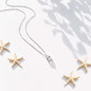 Gold Silver Necklace for Women with Dainty Cubic Zirconia Pendant Teardrop CZ Charm 14K Gold Sterling Silver Plated Adjustable Chain - view 5