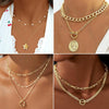 78 Pieces Gold Jewelry Set for Women, 9 Necklace, 24 Bangle Bracelet, 22 Earrings, 23 Knuckle Rings Gold Plated Jewerly set for Women Gift - view 2