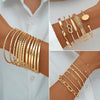 78 Pieces Gold Jewelry Set for Women, 9 Necklace, 24 Bangle Bracelet, 22 Earrings, 23 Knuckle Rings Gold Plated Jewerly set for Women Gift - view 3