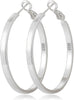 Lightweight 925 Sterling Silver Post Hoop Earrings for Women - main view