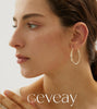 Lightweight 925 Sterling Silver Post Hoop Earrings for Women - view 3