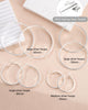 Lightweight 925 Sterling Silver Post Hoop Earrings for Women - view 6