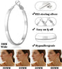 Lightweight 925 Sterling Silver Post Hoop Earrings for Women - view 7
