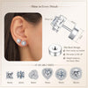 6 Pairs Flat Back Stud Earrings for Women - view 5