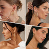 12 Pairs Gold Hoop Earrings Set for Women, Lightweight Hoop Jewelry - view 3