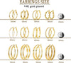 12 Pairs Gold Hoop Earrings Set for Women, Lightweight Hoop Jewelry - view 4
